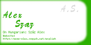 alex szaz business card